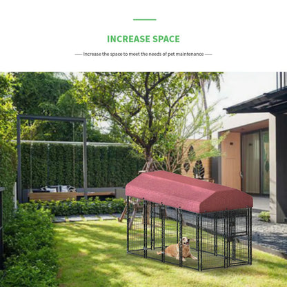 12 Piece Square Tube Wire Running Cage - Black Single Door Playpen