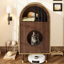 Cat Litter Box Enclosure 2-in-1 - Condo Bed Cat Furniture