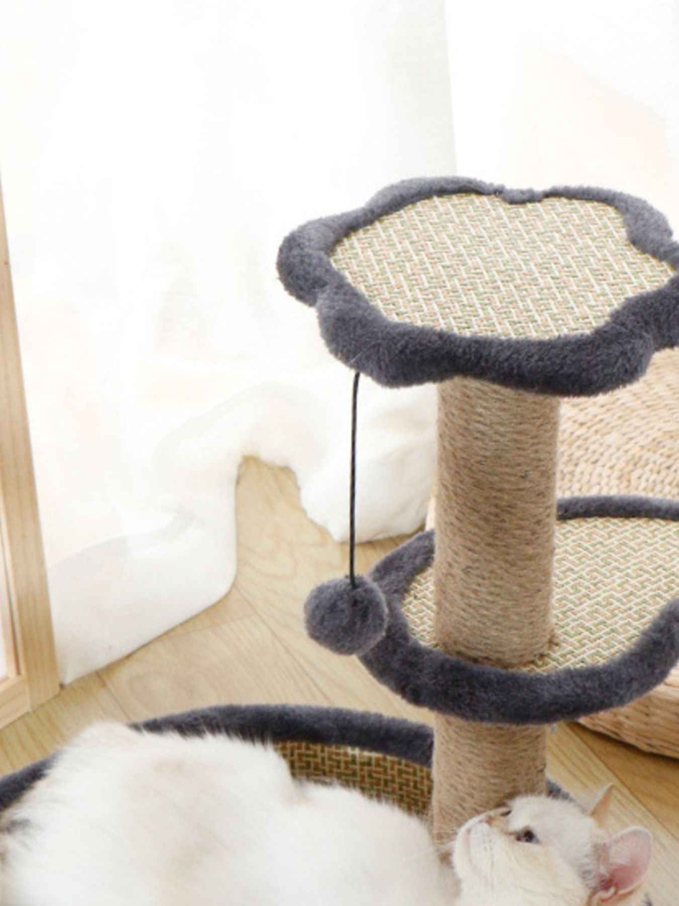 Cat Scratching Post with Cat Bed and Toy