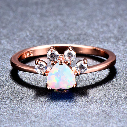Cute Rhinestone Cat-claw Shaped Fashion Personality Ring  - Women's Jewelry