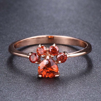 Cute Rhinestone Cat-claw Shaped Fashion Personality Ring  - Women's Jewelry