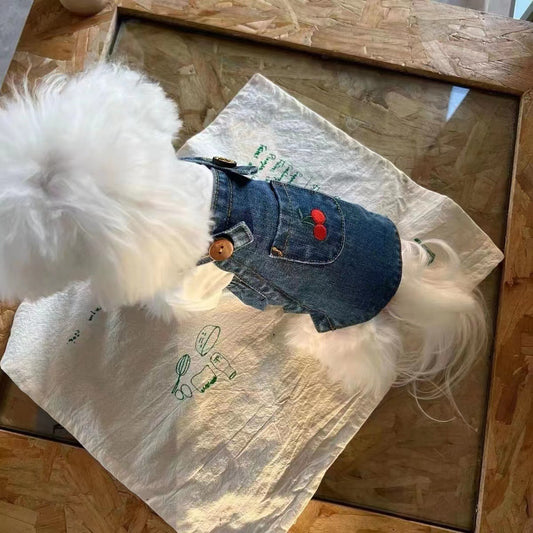 Spring and Summer Small Pet Dog Cat Denim Skirt