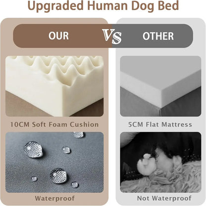 Giant Dog People Bed Fits Adult and Pet - Large Oversize Washable Dog Bed