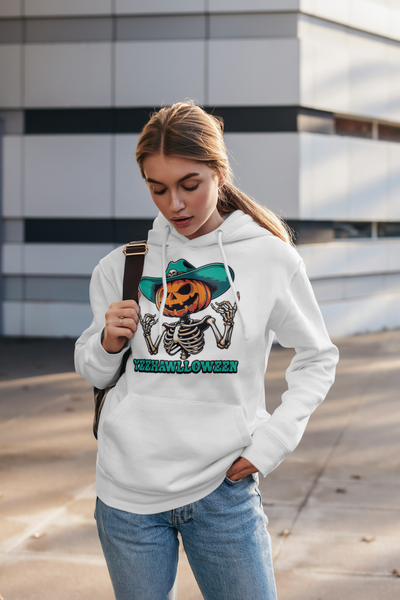 Yeehalloween Spooky Pumpkin Skeleton T-Shirt - Halloween Fun
