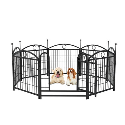 Indoor Outdoor 24 Inch Metal Dog 8 Panel Playpen