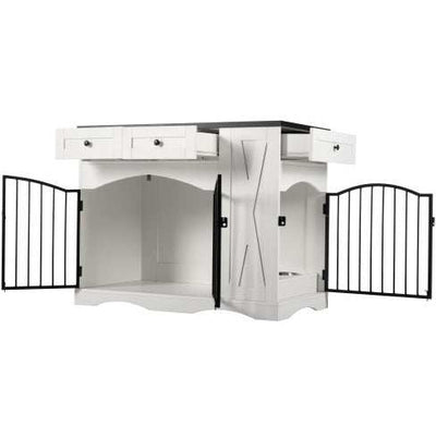 Farmhouse Dog Crate Furniture - 43.3 Inch