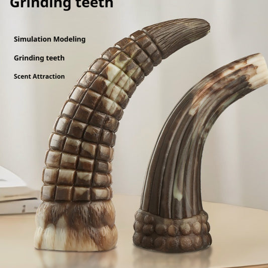 Natural Ox Horn Dog Chew - Long-Lasting Teeth Grinding for Heavy Chewers