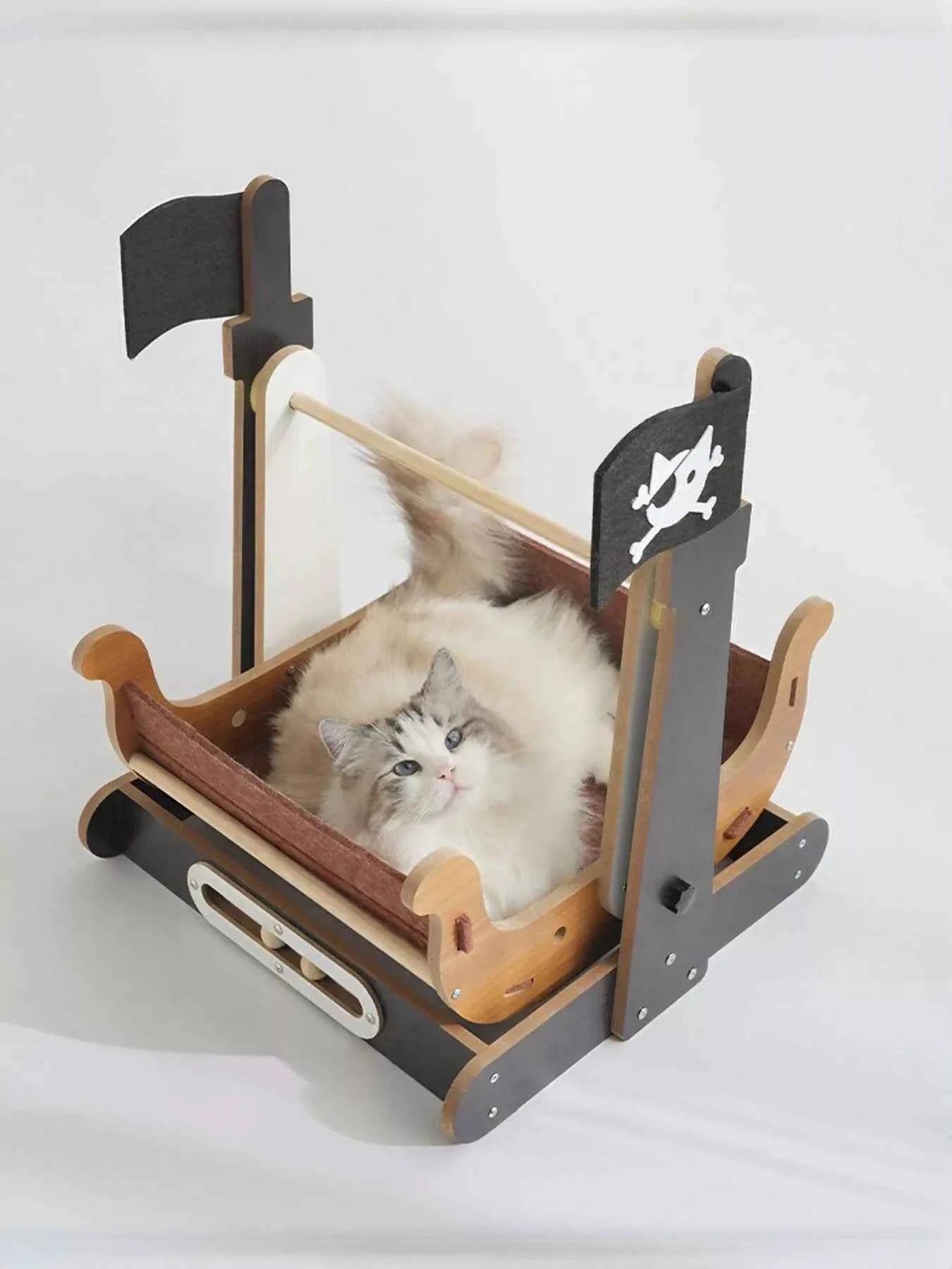 Pirate Ship Style Cat House