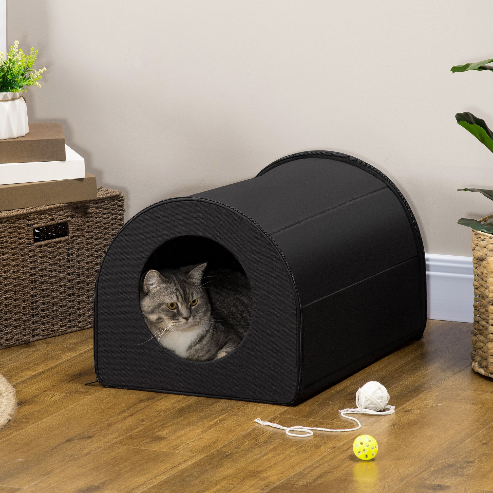 Cozy Warmth Haven - Heated Cat House Shelter - Purrfect Pet Haven