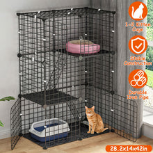 Cat Cage 3 Tier Indoor - Metal Playpen with Doors and Ladders