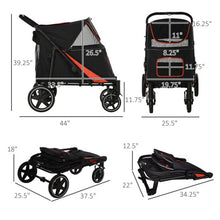 Large Dog Stroller - Foldable with 1-Click by PawHut