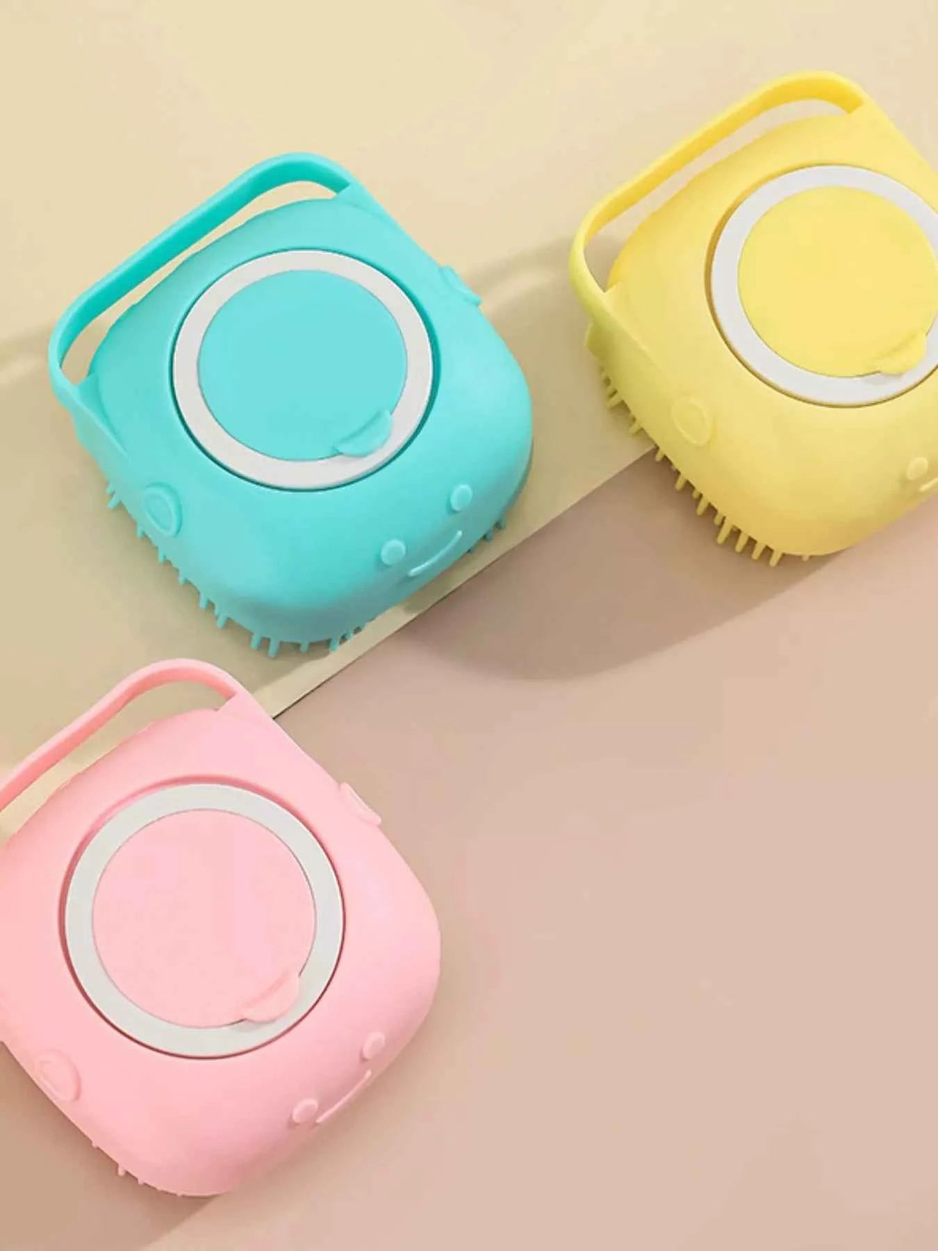 Cute Cartoon Silicone Pet Bath Brush