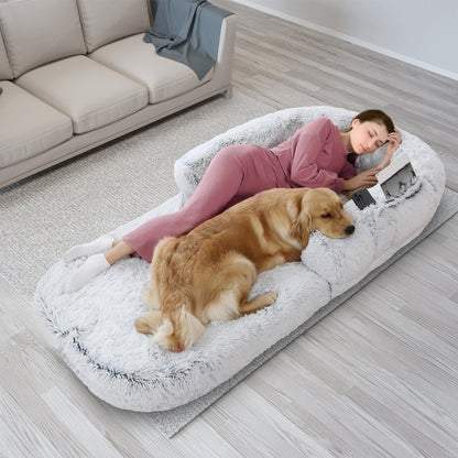 Large Foldable Human Size Dog Bed With Pillow