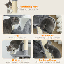 Multi-Level Cat Tower 69" - Cat Tree for Multiple Cats