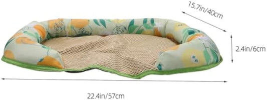 Pet Summer Sleeping Cooling Mat with Side Bolsters for Dogs And Cats