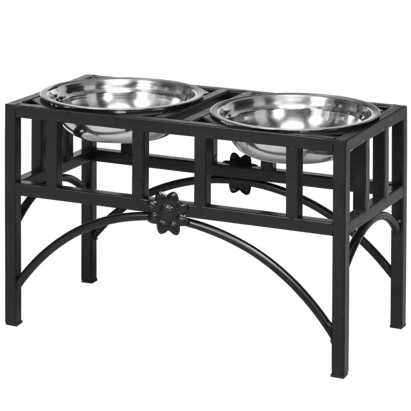 Elevated Dog Bowls - Stainless Steel Raised Feeding Station - Purrfect Pet Haven