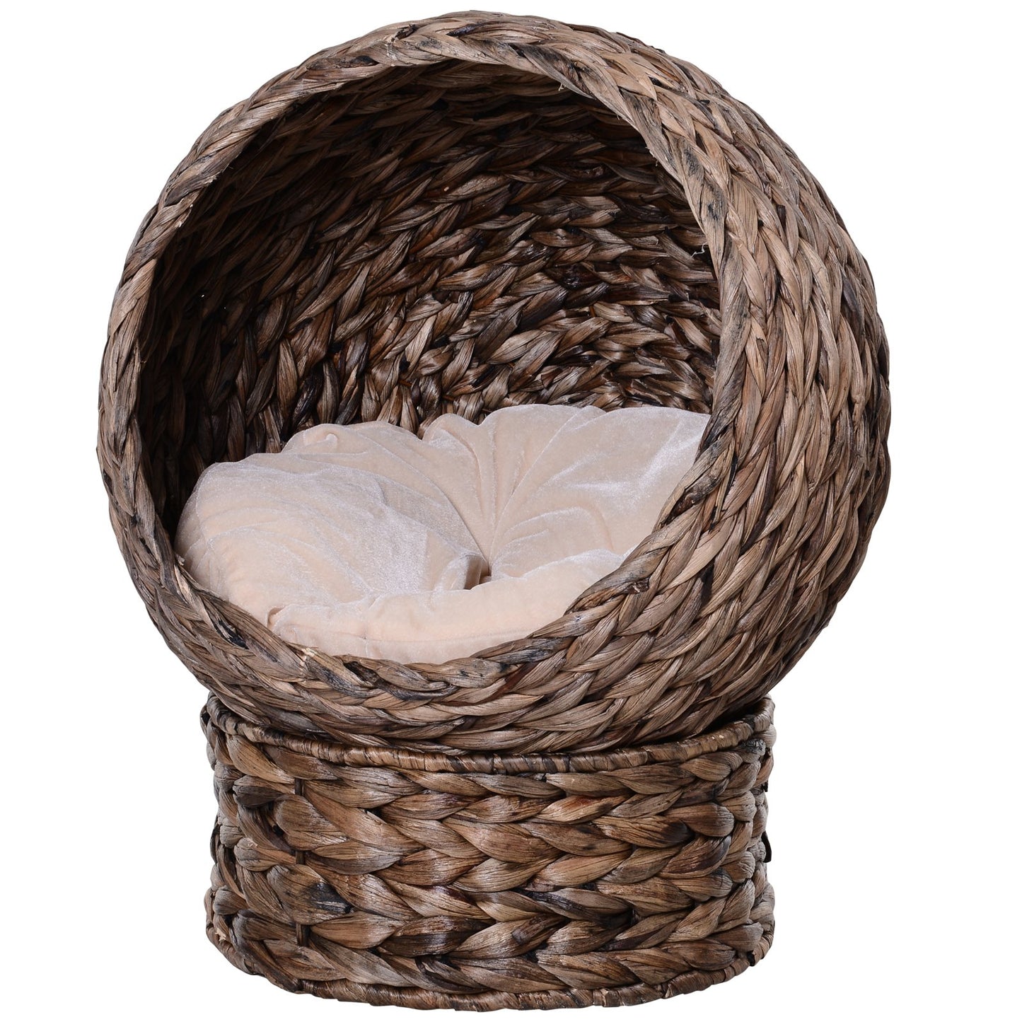 Cat Egg Chair Bed - Wicker Rotating Basket Elevated Stand