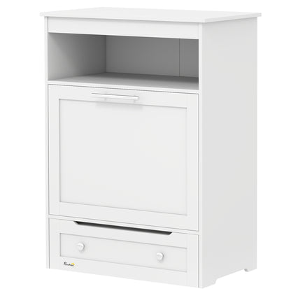 Pet Feeder Station Cabinet - Raised Bowls Storage Hooks