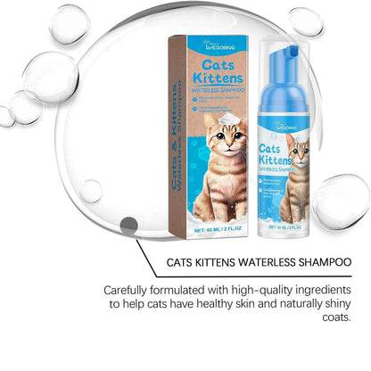 Waterless Cat Shampoo Mousse - No-Rinse Cleaning Foam - Purrfect Pet Haven