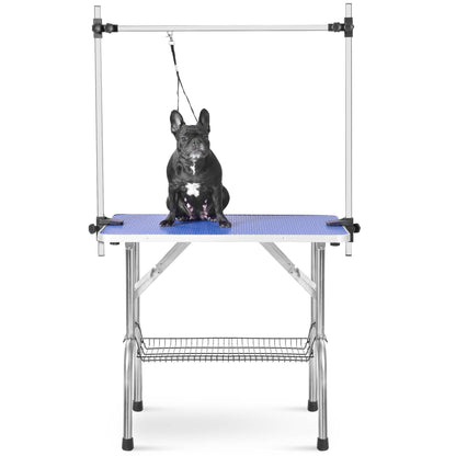 Pet Grooming Table Folding - Heavy Duty Stainless Steel Arm