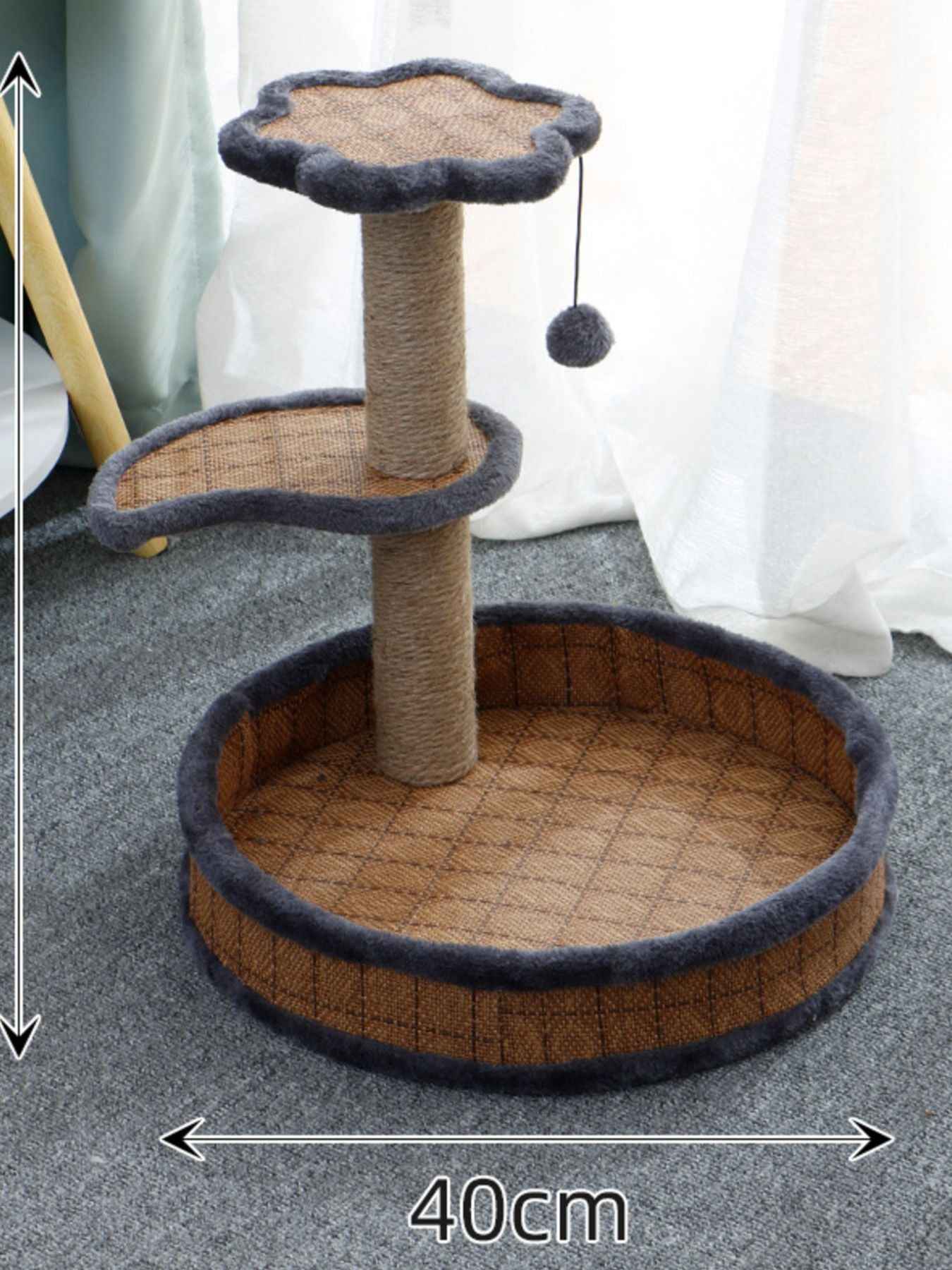 Cat Scratching Post with Cat Bed and Toy