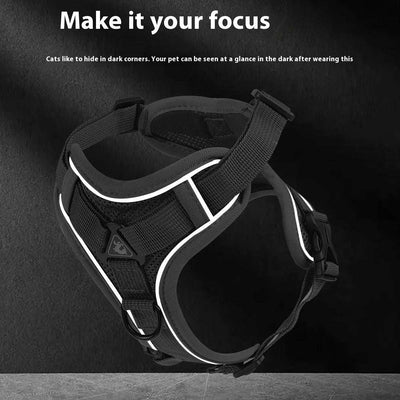 Fully Adjustable Cat Vest Pet Harness with Matching Leash