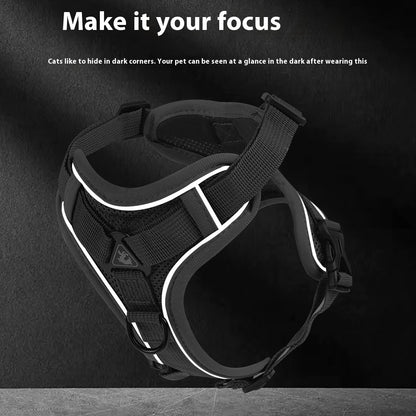 Fully Adjustable Cat Vest Pet Harness with Matching Leash