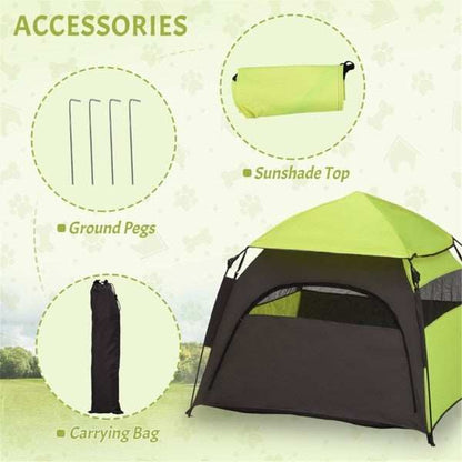 Pet Camping Tent For Large Dogs - Portable Outdoor Enclosure With UV Protection