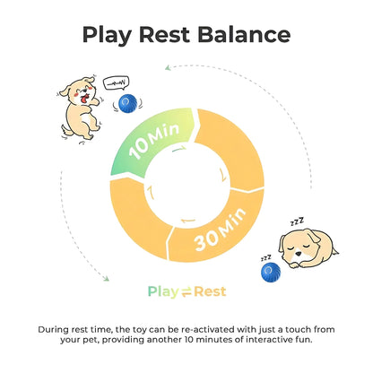 Wefulfil Automatic Smart Dog Toy play and rest balance with 10 and 30 minute intervals for pet fun