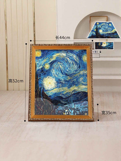 Cat House Artistic Frame - Famous Painting Cardboard Hideaway