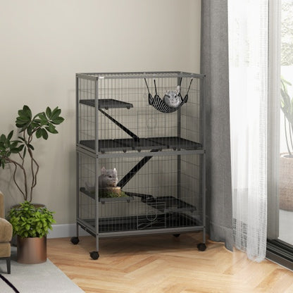 5-Tier Ferret Cage - 50" Tall with Rolling Wheels