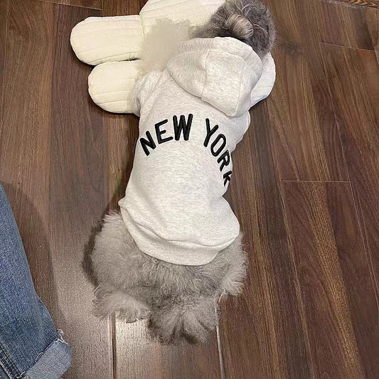 Fashion New York Retro Hoodie Puppy Clothes
