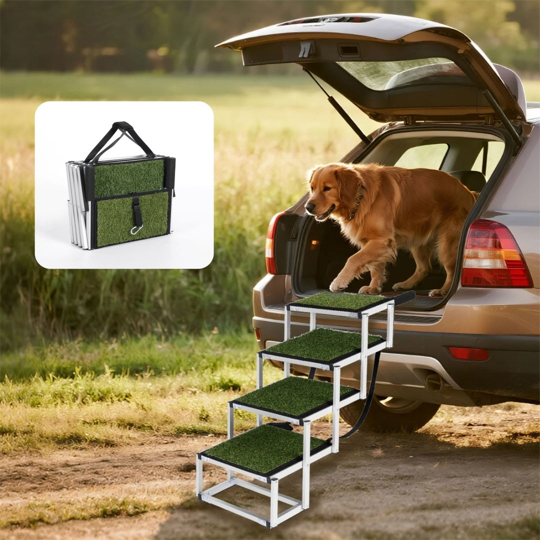 Foldable Dog Ramp for Cars - Portable Stairs for Large Dogs 250lbs - Purrfect Pet Haven