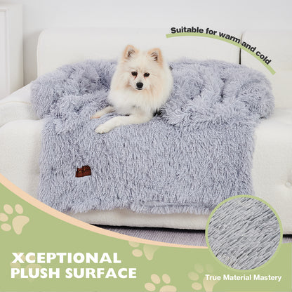 Dog Couch Bed Mat - Fluffy with Blanket