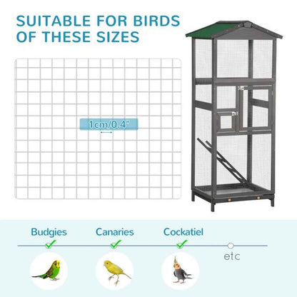 Wooden Bird Cage - Outdoor Aviary House