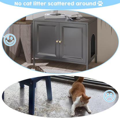 Hidden Barn Cabinet - Metal Cat Litter Box Enclosure - Purrfect Pet Haven
