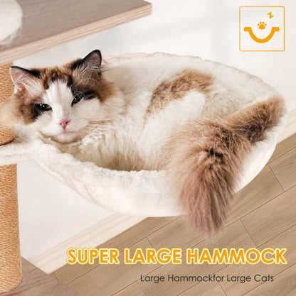 Cat Tree With Litter Box Enclosure - Modern 3-in-1 Cat Condo With Scratching Posts