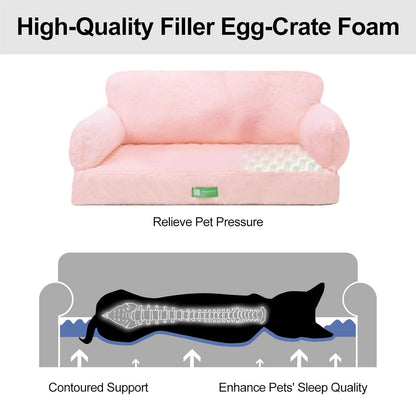 Pink Cloud Pet Sofa Bed - Anti-Collapse