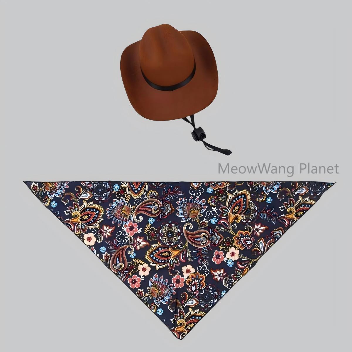 Premium Quality Cute Pet Hat Scarf Set For Cats Small Dogs
