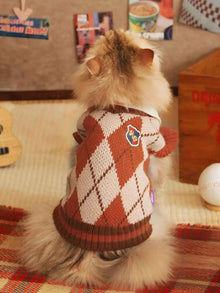 Argyle Pattern Pet Sweater