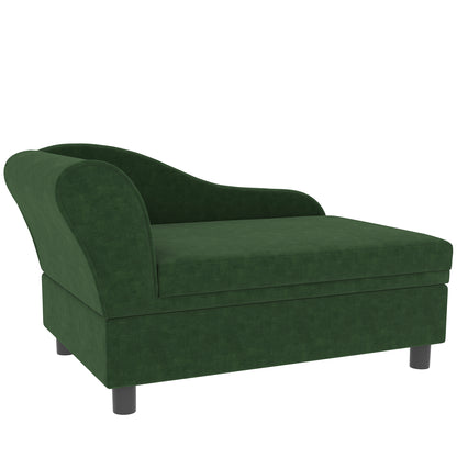Pet Sofa Bed with Storage - Green Couch for Cats & Small Dogs