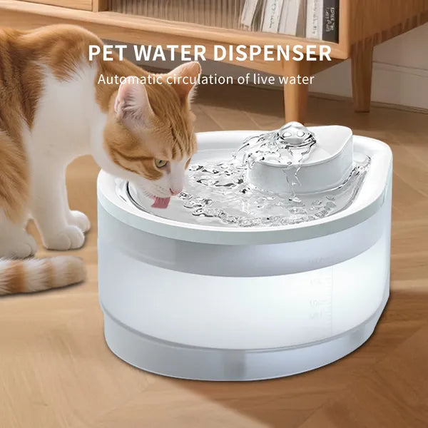 Pet Water Fountain Quiet - 2500ML Night Light USB Powered