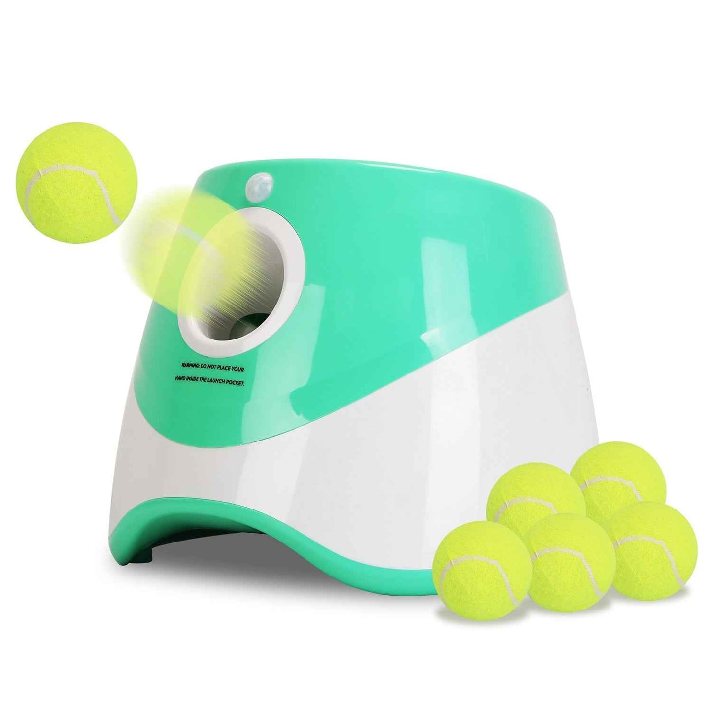 Automatic Dog Ball Launcher - 6 Tennis Balls Adjustable Distance