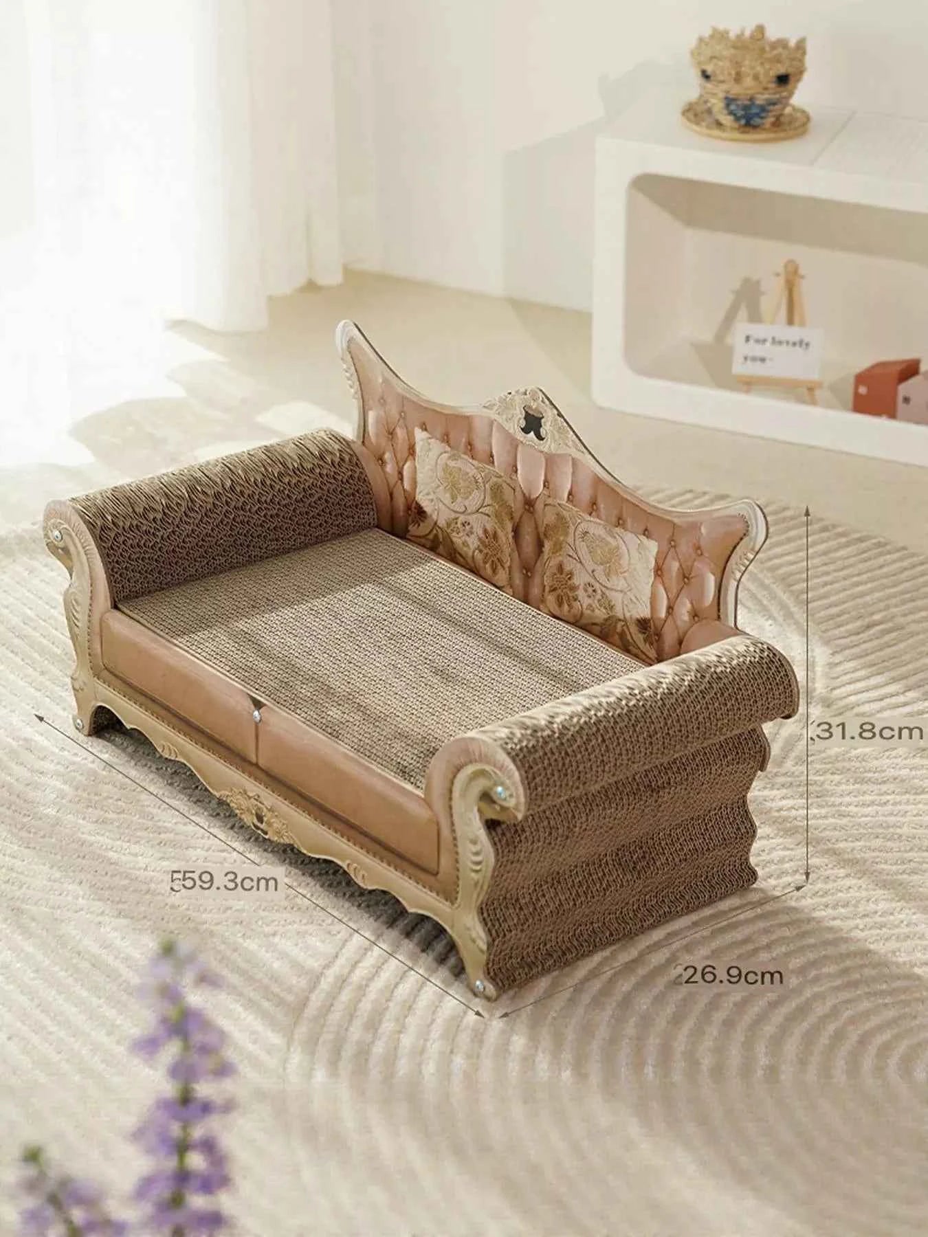 Retro Wear-Resistant Cat Scratcher Lounge