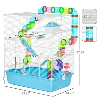 Extra-Large 23" Hamster Cage - 5-Tier with Tunnels