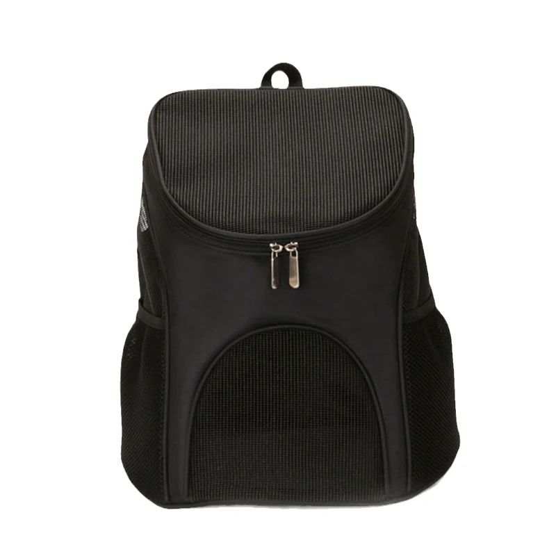 Durable black Backpack Pet Bag with breathable mesh for comfortable pet transport