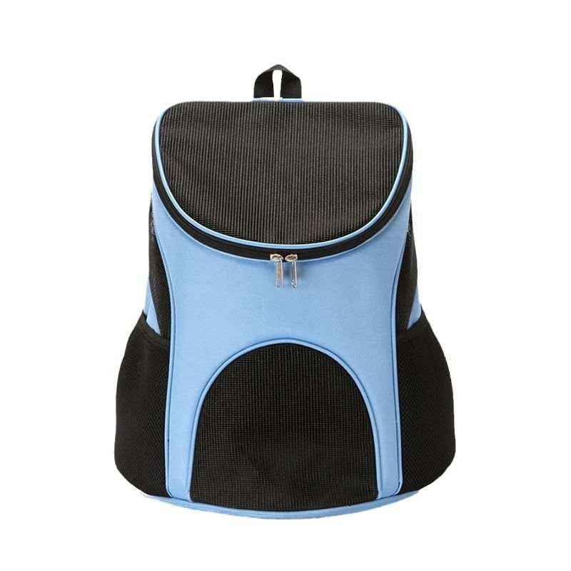 Backpack Pet Bag in blue and black design, perfect for transporting small pets comfortably
