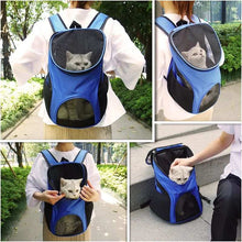 Backpack Pet Bag in blue, perfect for carrying small pets comfortably on outdoor adventures