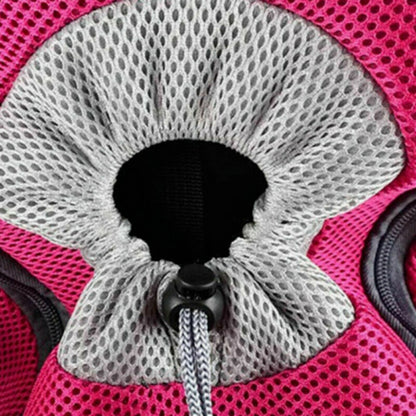Wefulfil Backpack Pet Carrier Bag close-up showing mesh ventilation and adjustable drawstring opening