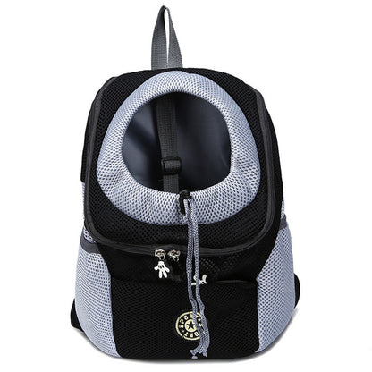 Wefulfil black and gray Backpack Pet Carrier Bag with mesh ventilation and front opening for small pets